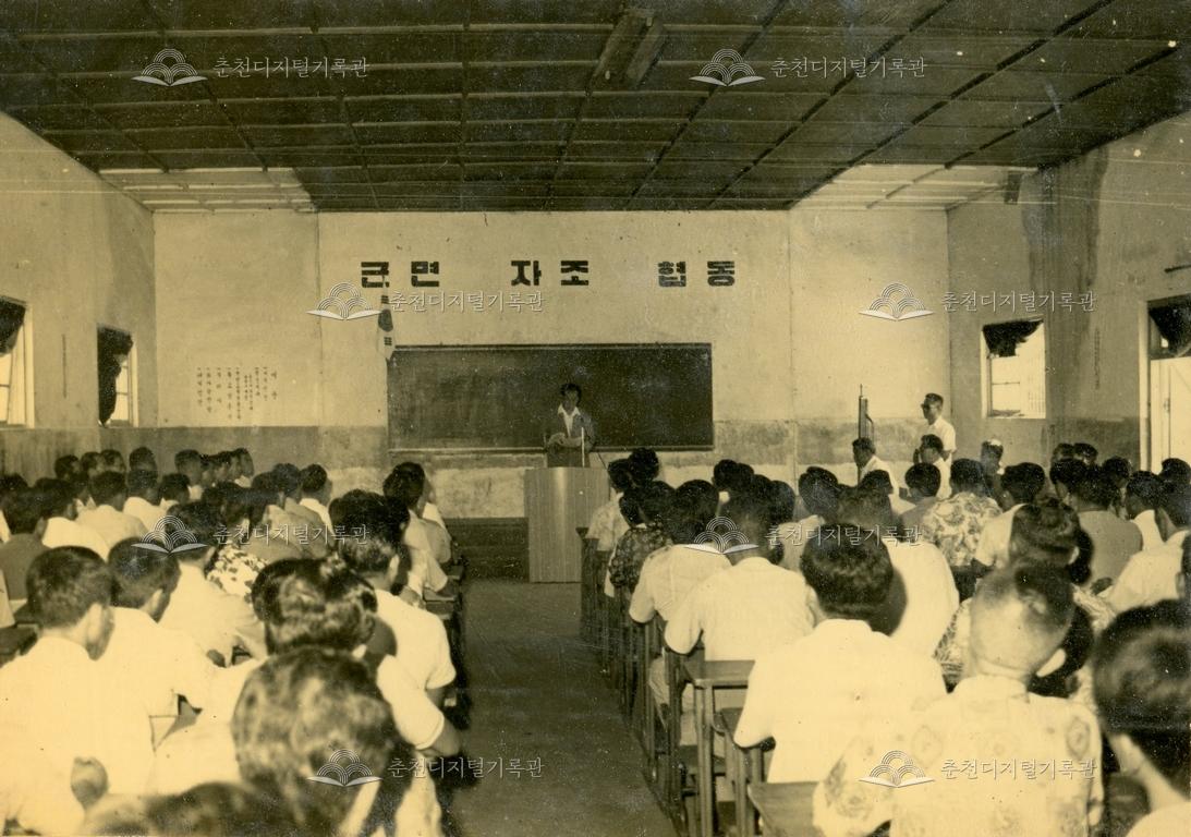 춘천농업고등학교 새마을학교_시교육장 격려사 광경 이미지