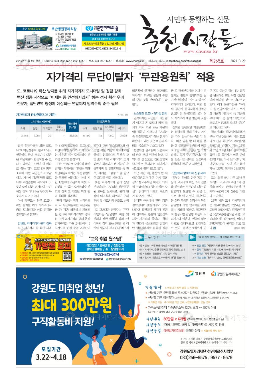춘천사람들 제265호 이미지